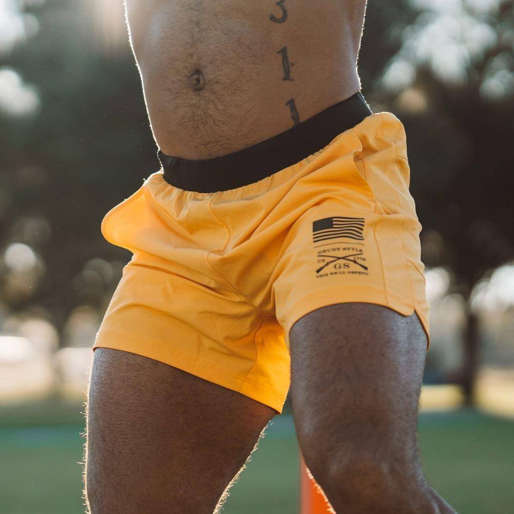 Men's Training Shorts - Orange Crush - Image 3