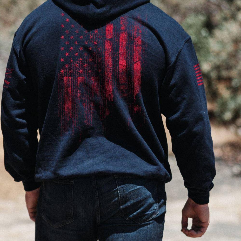 1776 Flag Hoodie - Navy - Image 3