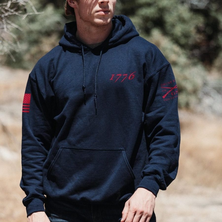 1776 Flag Hoodie - Navy - Image 2