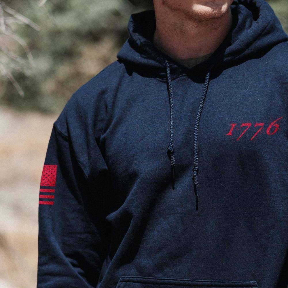 1776 Flag Hoodie - Navy - Image 4