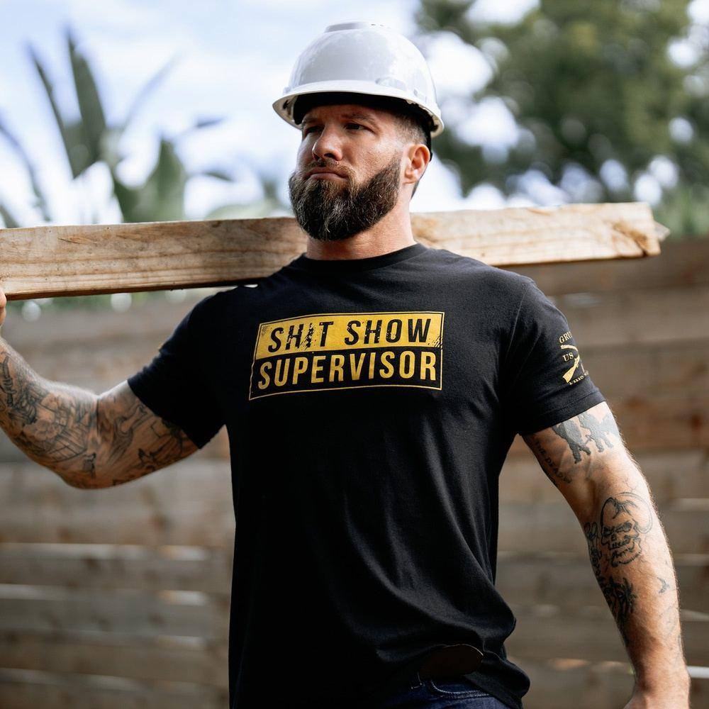 Sh*t Show Supervisor T-Shirt - Black - Image 2