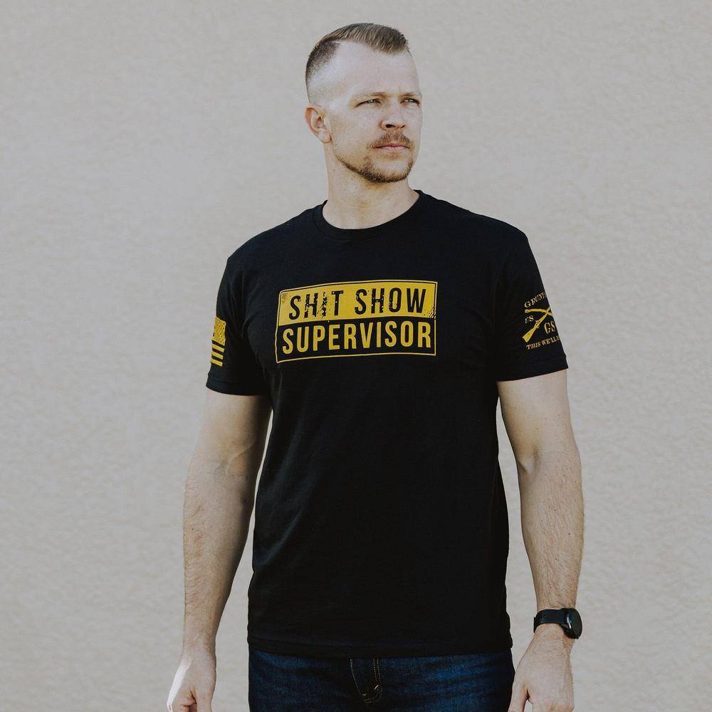 Sh*t Show Supervisor T-Shirt - Black - Image 3