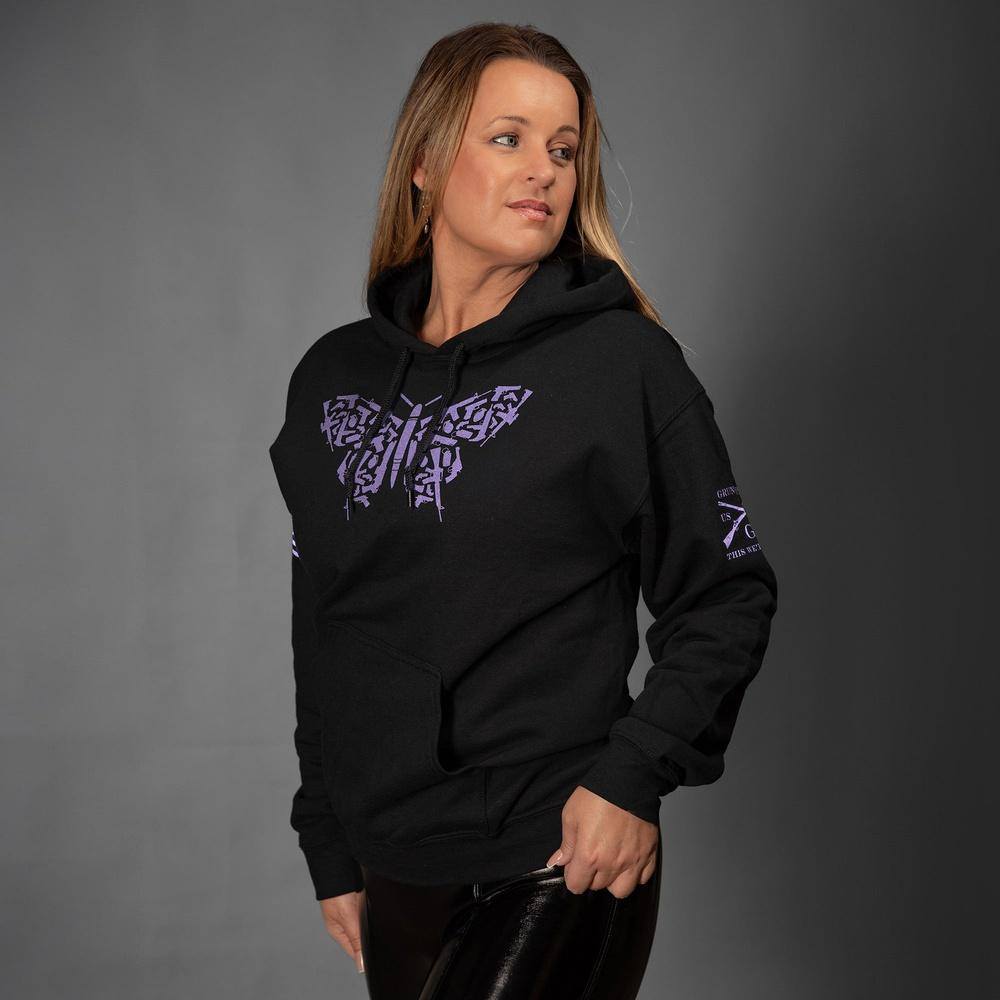 Women's 2A Butterfly Hoodie - Black - Image 2