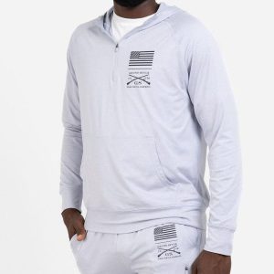 Men's All-Day 1/4 Zip Hoodie - Heather Arctic Gray