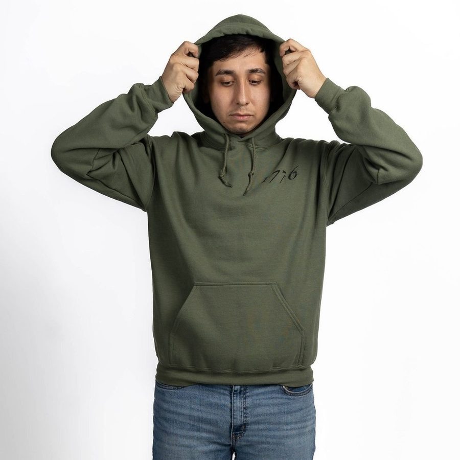 1776 Flag Hoodie - Military Green - Image 12