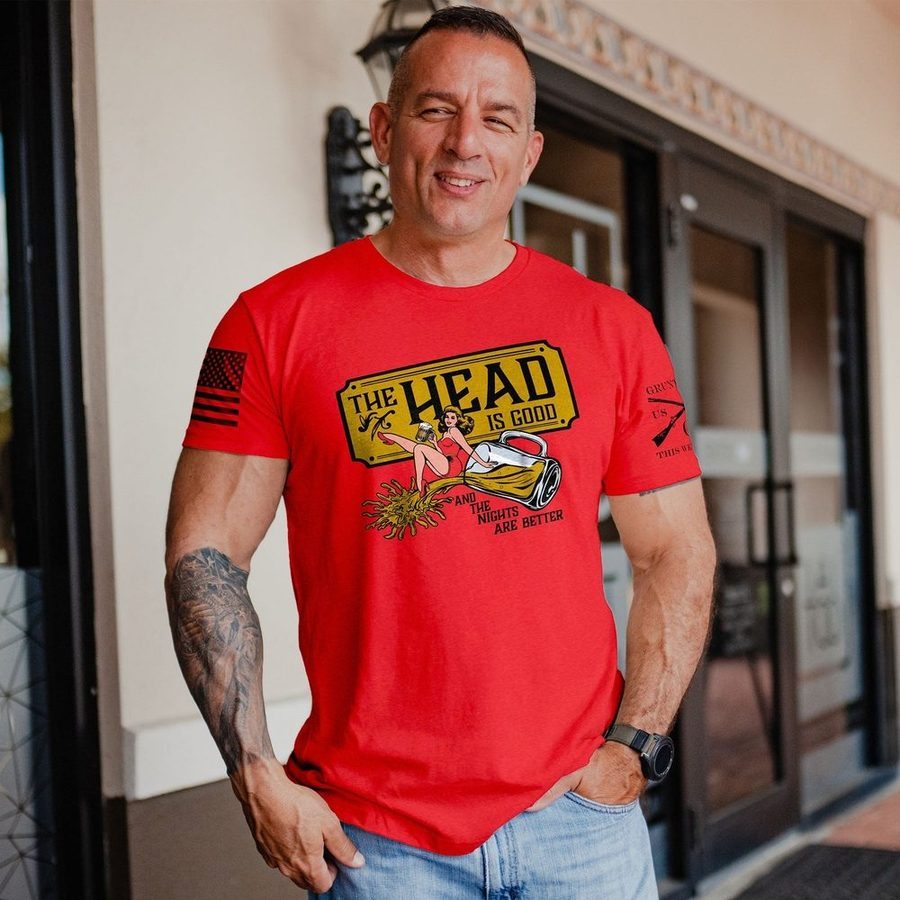 The Head Is Good T-Shirt - Red - Image 2
