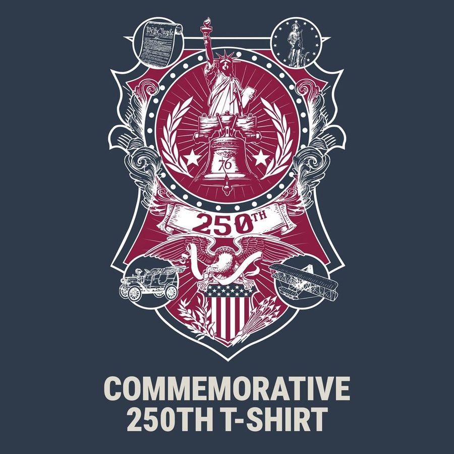 250th Commemorative T-Shirt - Midnight Navy - Image 4