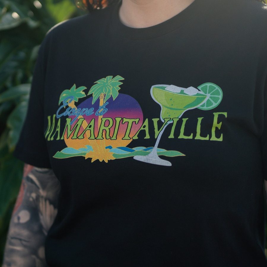 Women's Mamaritaville Boyfriend Fit T-Shirt - Black - Image 3