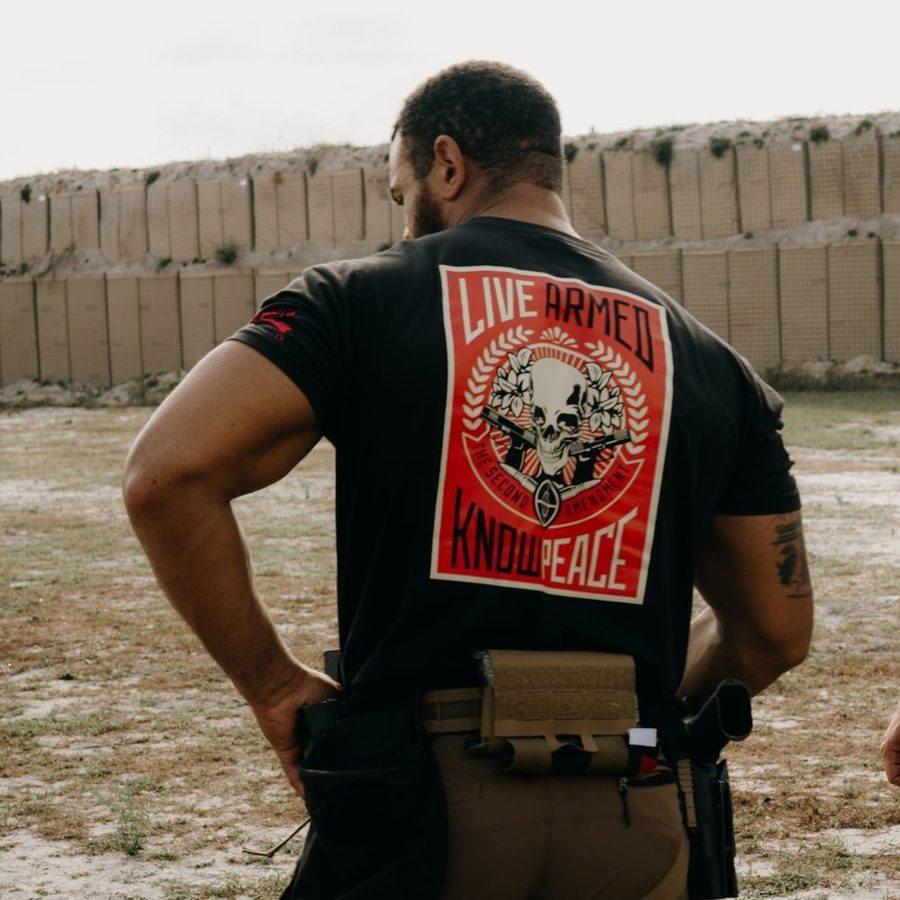 Live Armed T-Shirt - Black - Image 4