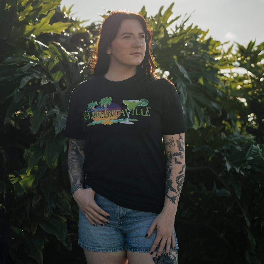 Women's Mamaritaville Boyfriend Fit T-Shirt - Black - Image 7
