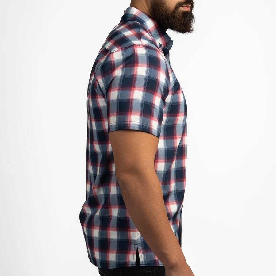 Men's Commander Button Down - Old Glory Plaid - Image 12