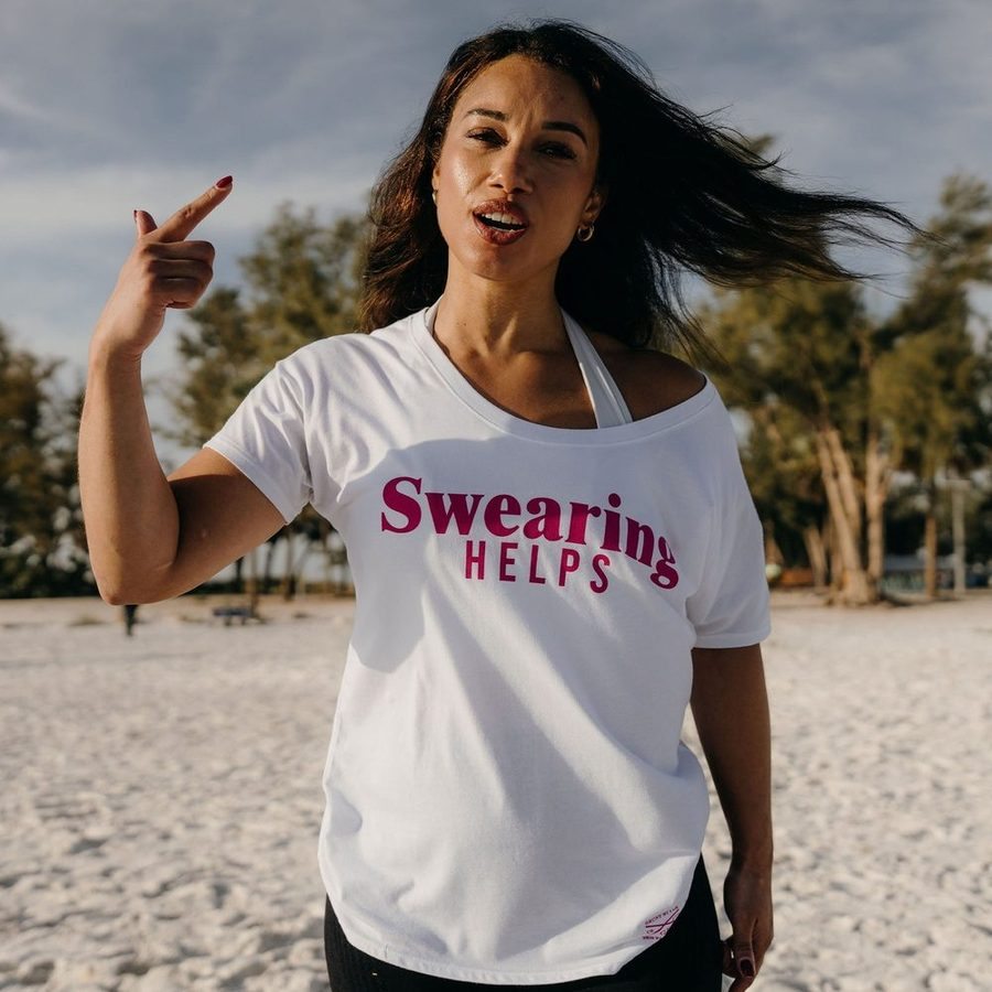 Women's Swearing Helps Slouchy T-Shirt - White - Image 2