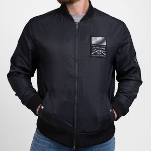 Men's Stealth Bomber Jacket - Black