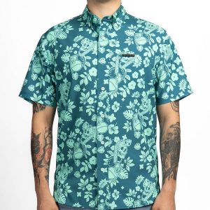 Men's Commander Button Down - Tropical Death Harbor