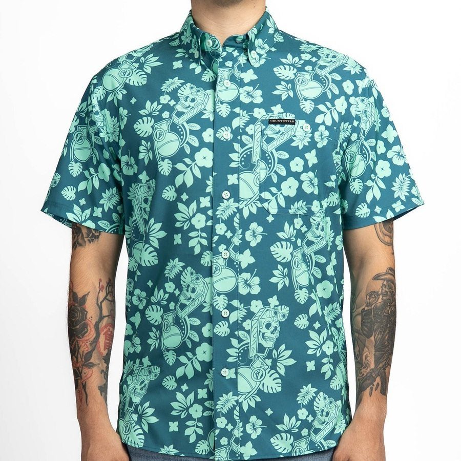Men's Commander Button Down - Tropical Death Harbor