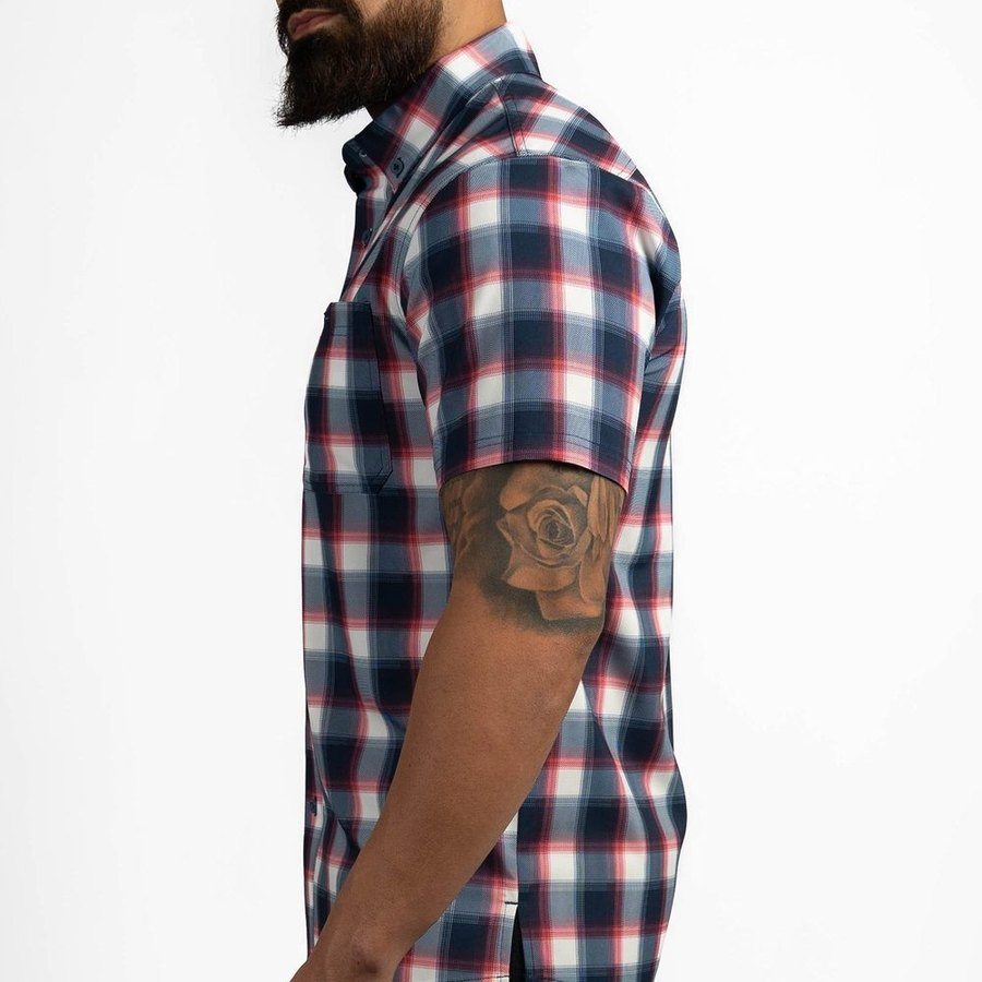 Men's Commander Button Down - Old Glory Plaid - Image 14