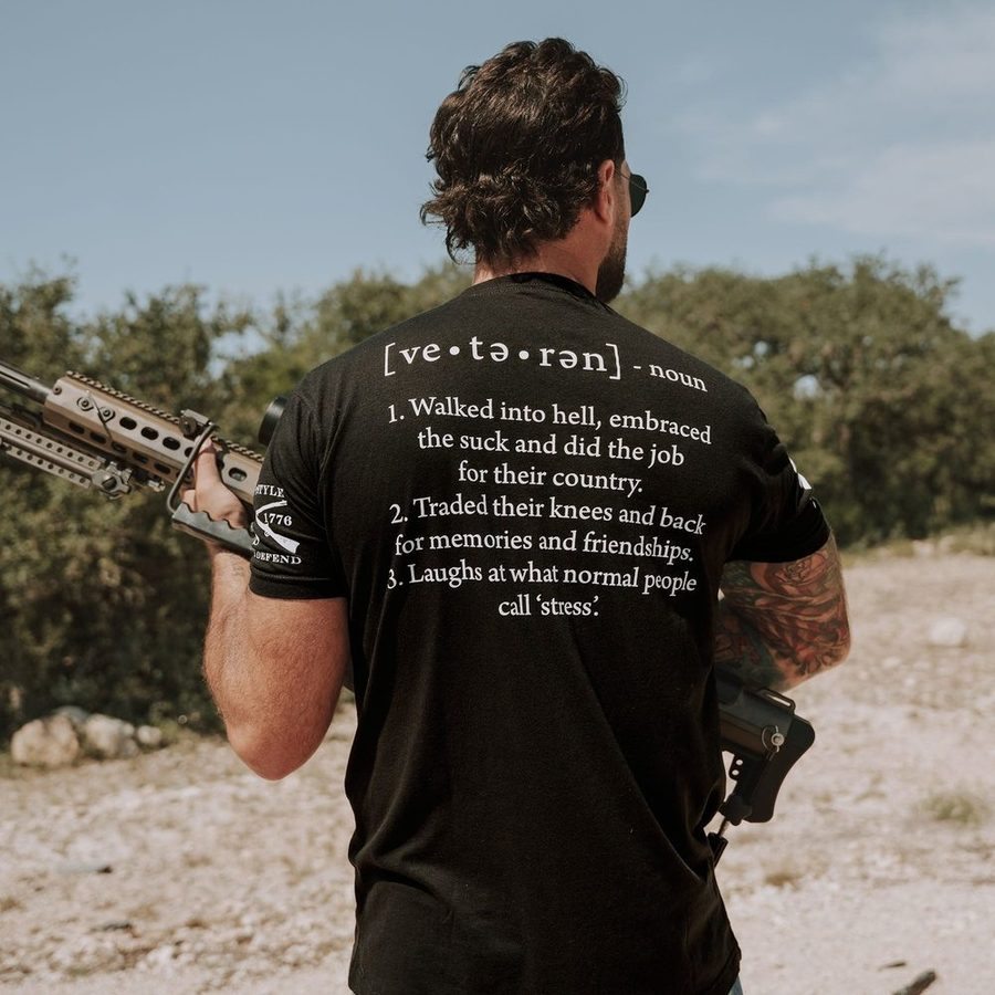 Veteran Defined T-Shirt - Black - Image 2