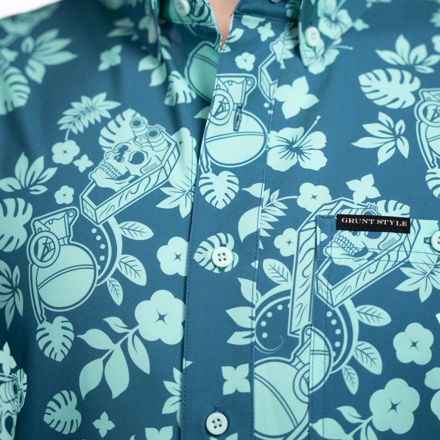 Men's Commander Button Down - Tropical Death Harbor - Image 6