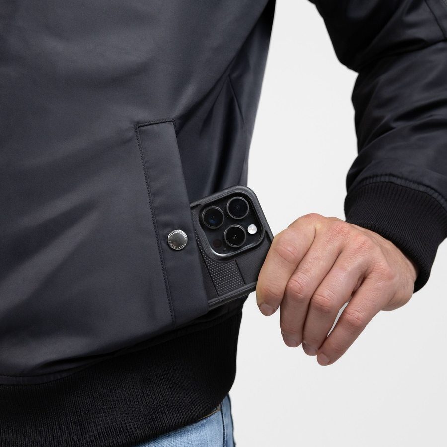 Men's Stealth Bomber Jacket - Black - Image 10
