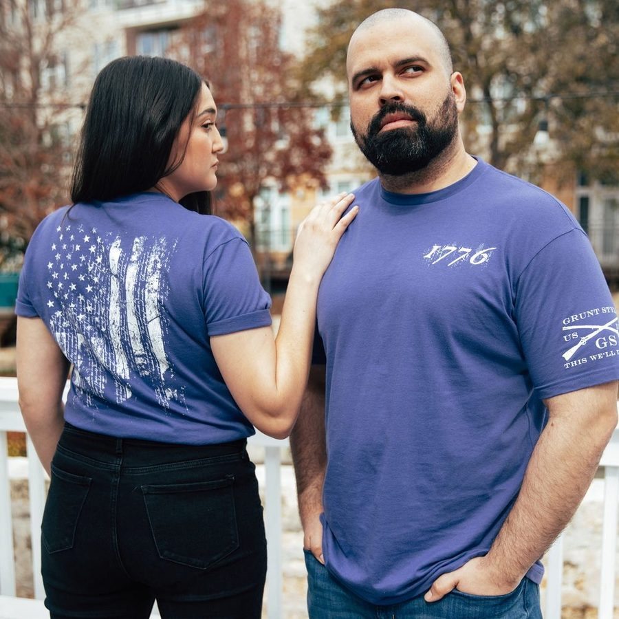 Women's 1776 Flag Boyfriend Fit T-Shirt - Future Dusk - Image 5