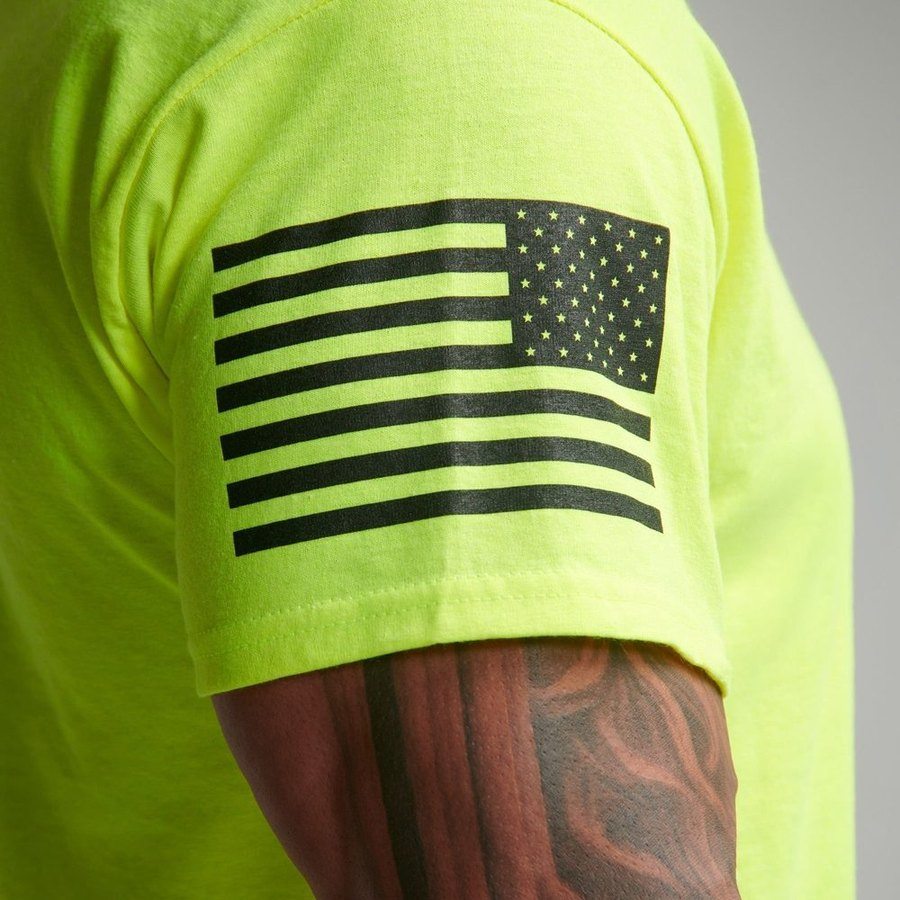 Basic T-Shirts - Safety Green - 3 Pack - Image 4