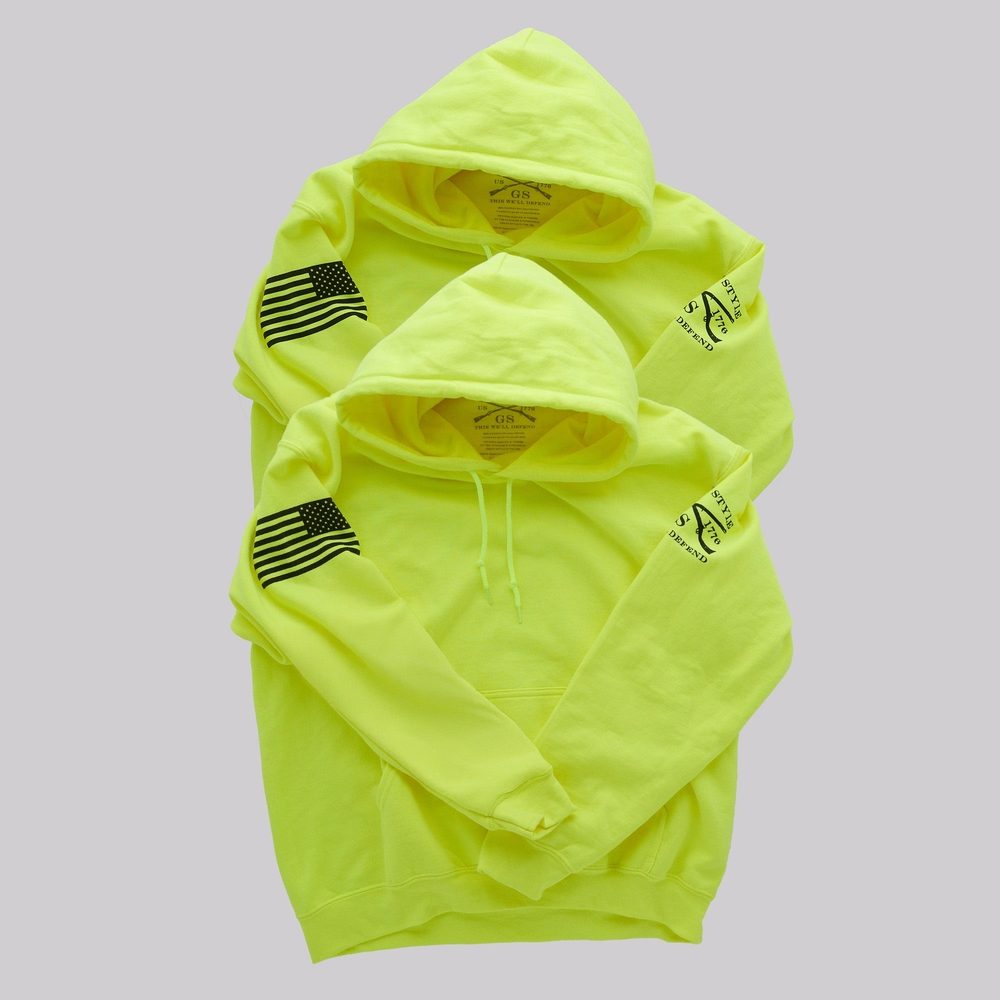 Basic Hoodie Safety Green 2 Pack - Image 3