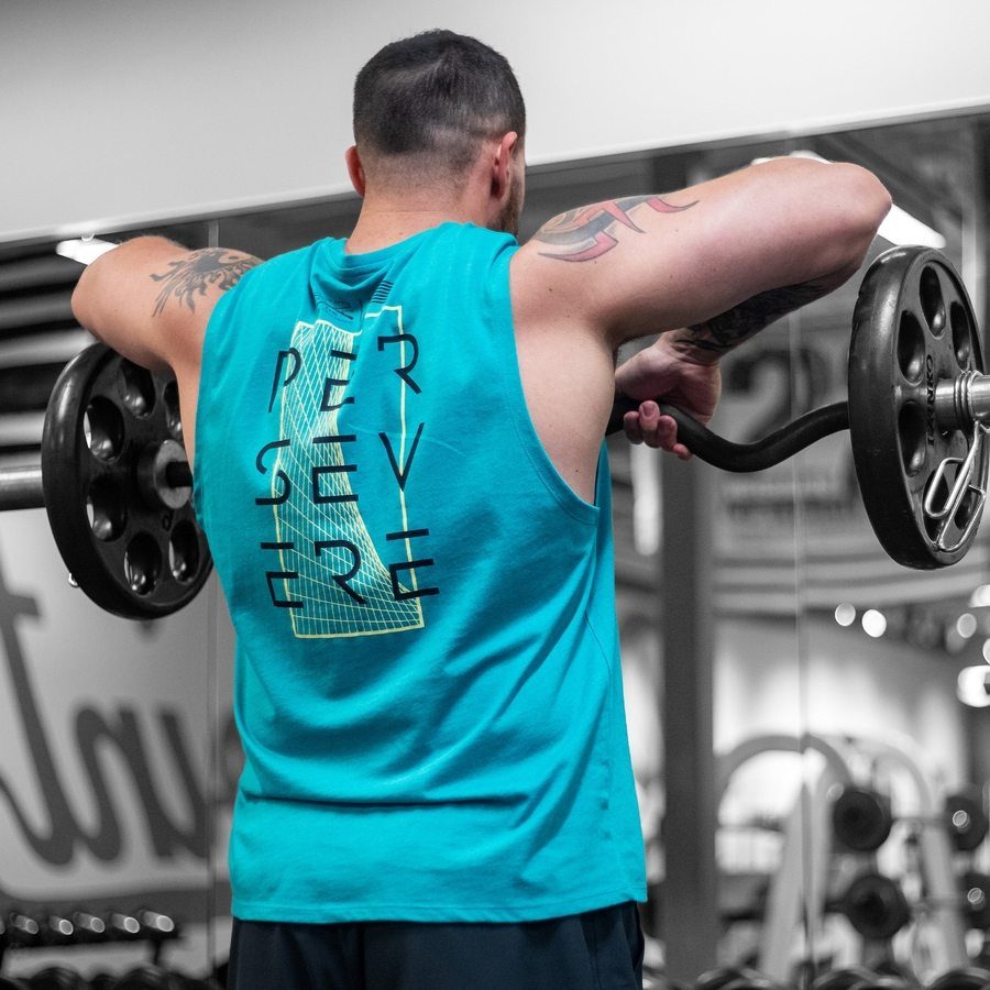 Never Quit Muscle Tank - Heather Aqua - Image 7