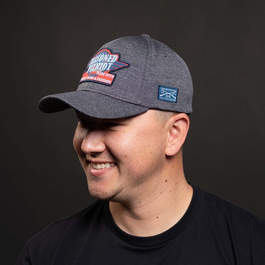 Seasoned Patriot Stretch Fit Hat - Gray - Image 3