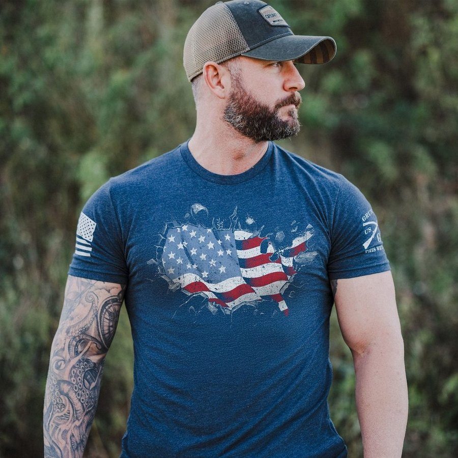 America Has Landed T-Shirt - Midnight Navy - Image 2