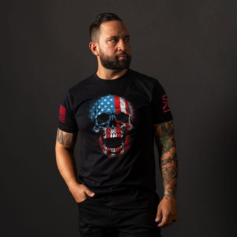 American Reaper Skull T-Shirt - Black - Image 2