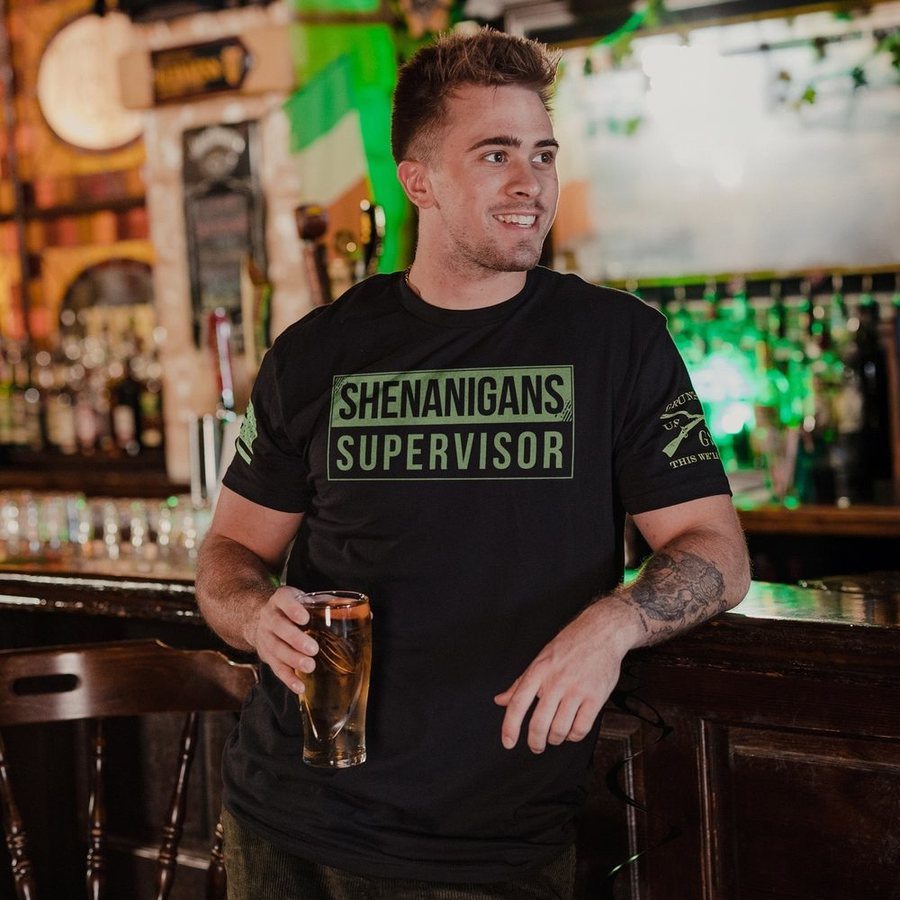 Shenanigans Supervisor T-Shirt - Black - Image 2