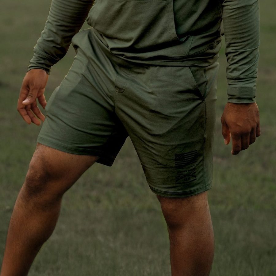 Men's All-Day Short - Heather Military Green - Image 3