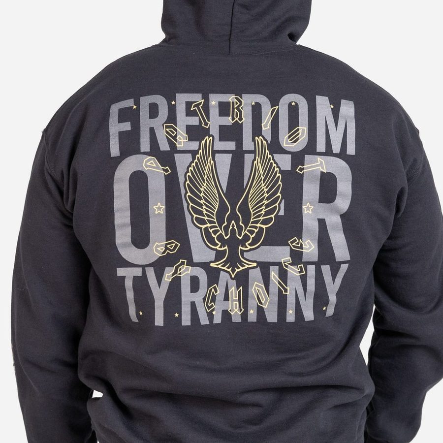Freedom Over Tyranny Hoodie - Black - Image 5