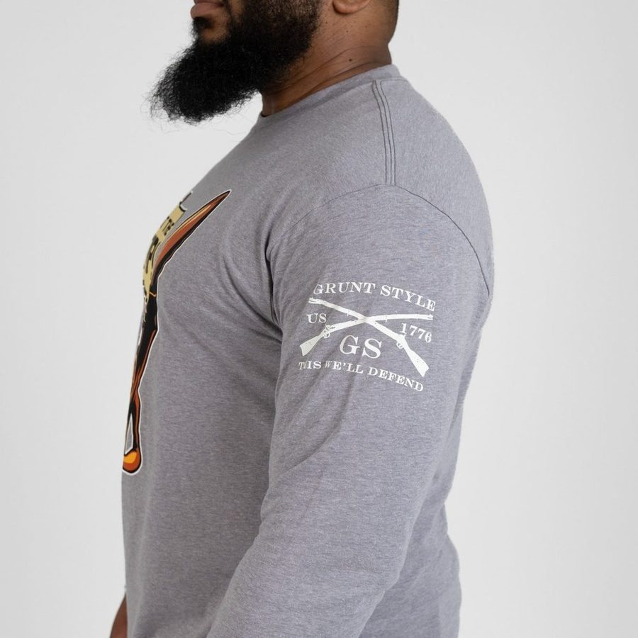 Just The Tip Long Sleeve - Dark Heather Gray - Image 7