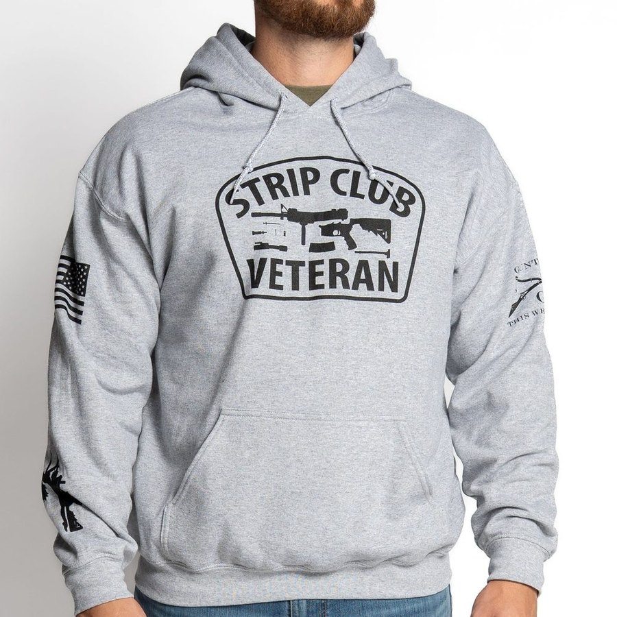 Strip Club Veteran Hoodie - Sport Gray - Image 5