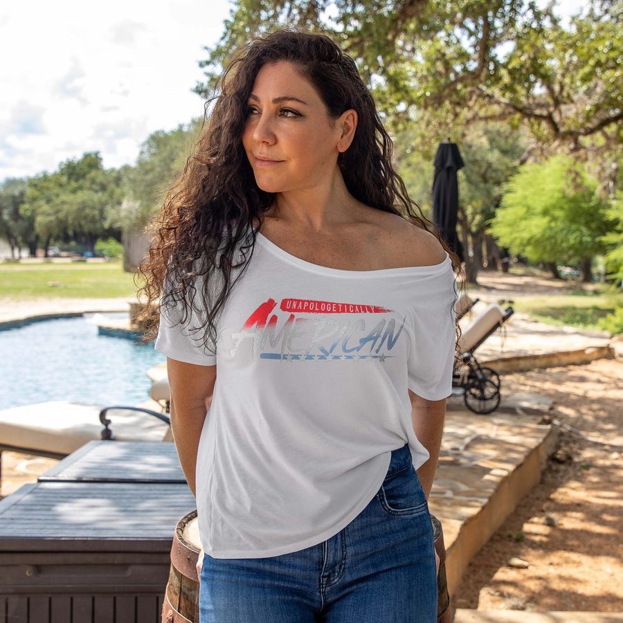 Women's Unapologetically American Slouchy T-Shirt - White - Image 2