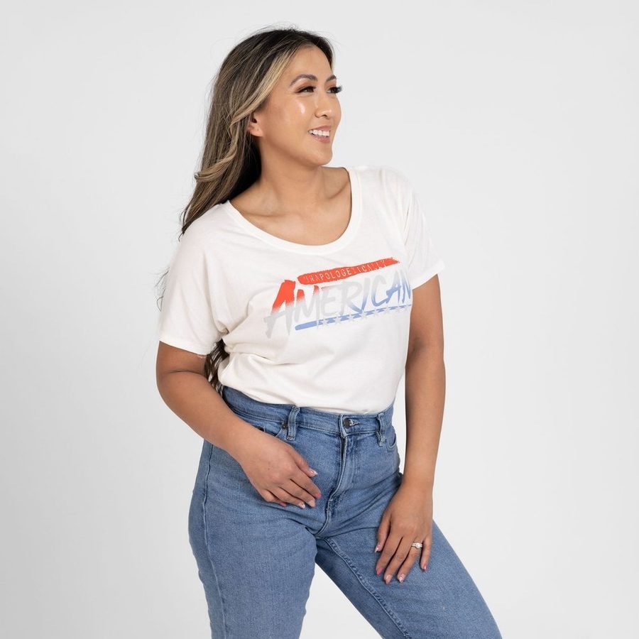 Women's Unapologetically American Slouchy T-Shirt - White - Image 9