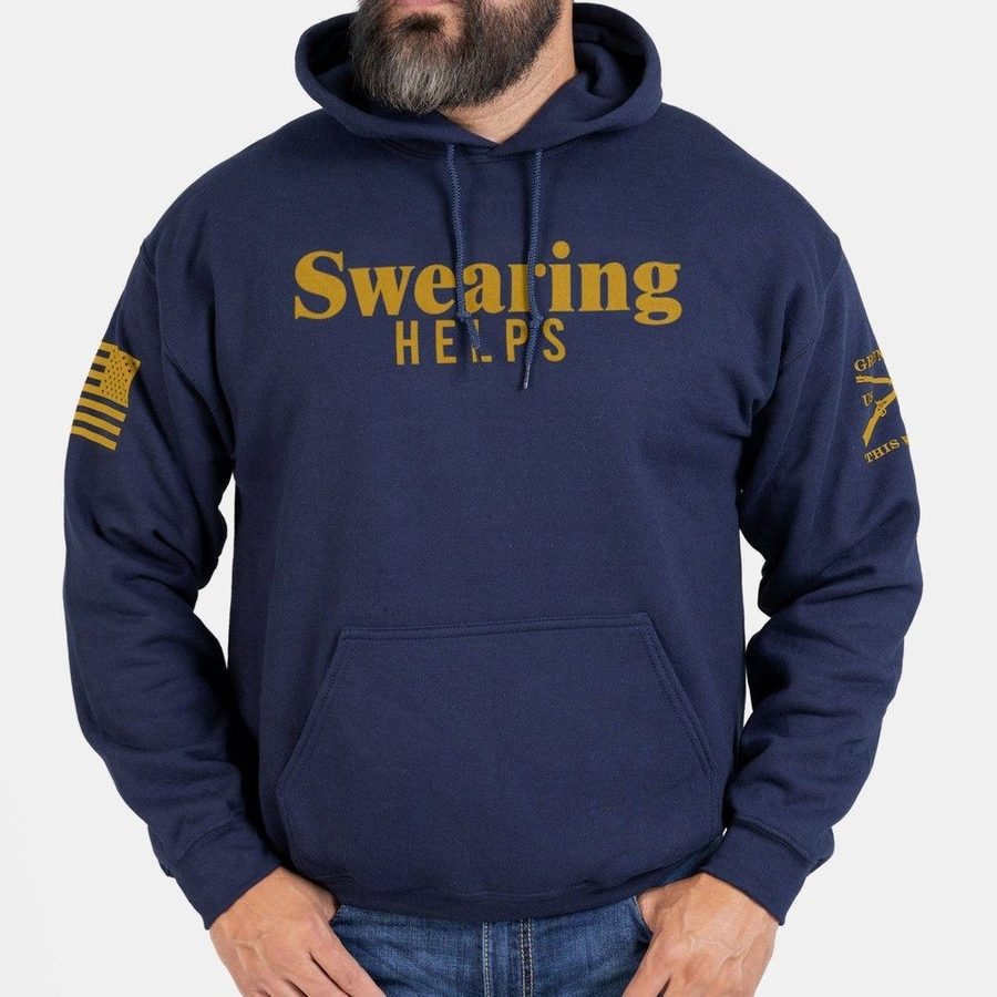 Swearing Helps Hoodie - Navy - Image 5
