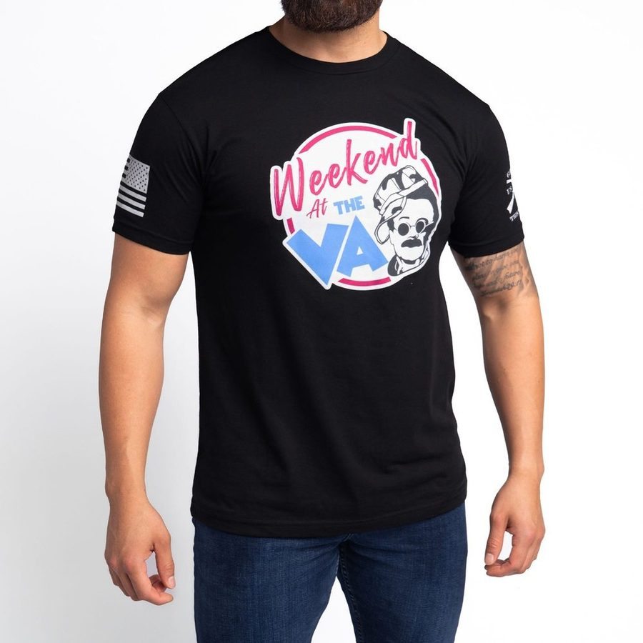 Weekend At The VA T-Shirt - Black - Image 4