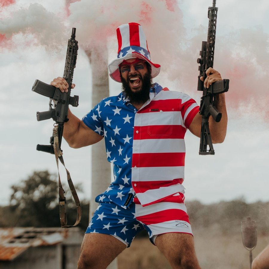Men's Commander Button Down - American Flag - Image 2