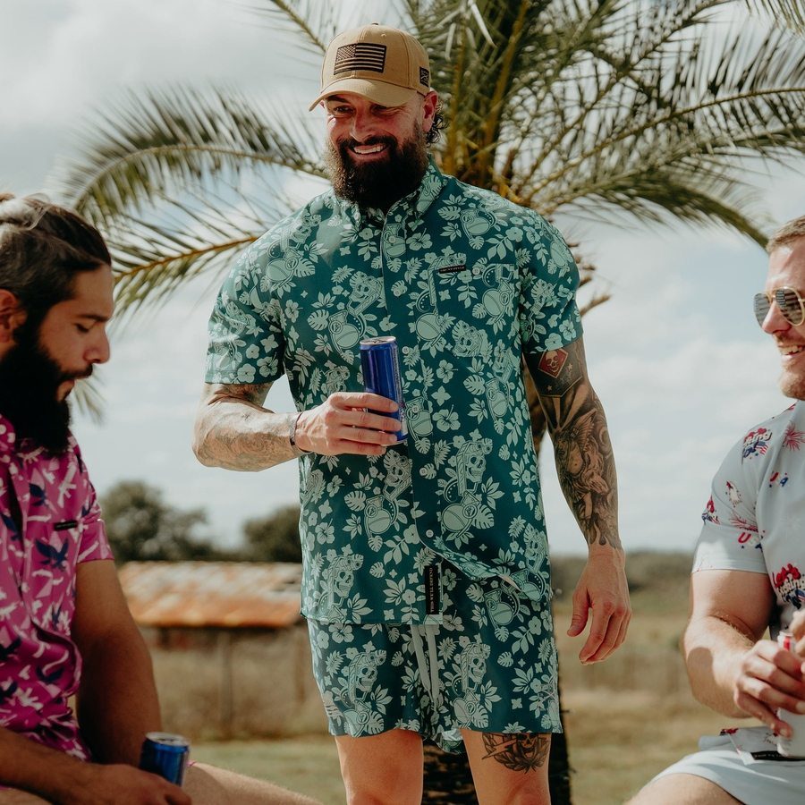 Men's Commander Button Down - Tropical Death Harbor - Image 3