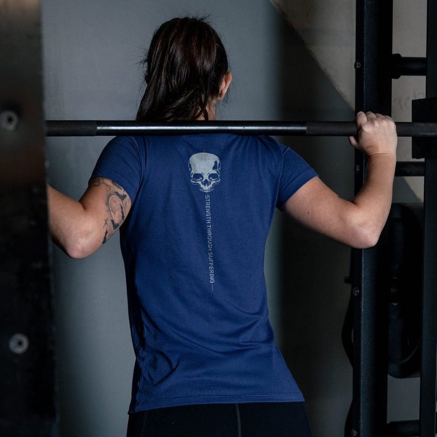 Women's Strength Through Suffering Slim Fit T-Shirt - Future Dusk - Image 2