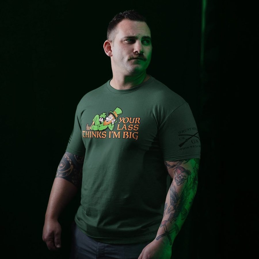 I'm Big T-Shirt - Heather Forest Green - Image 3