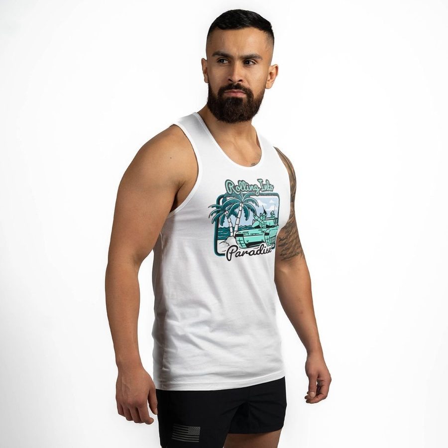Rolling Into Paradise Tank - White - Image 7