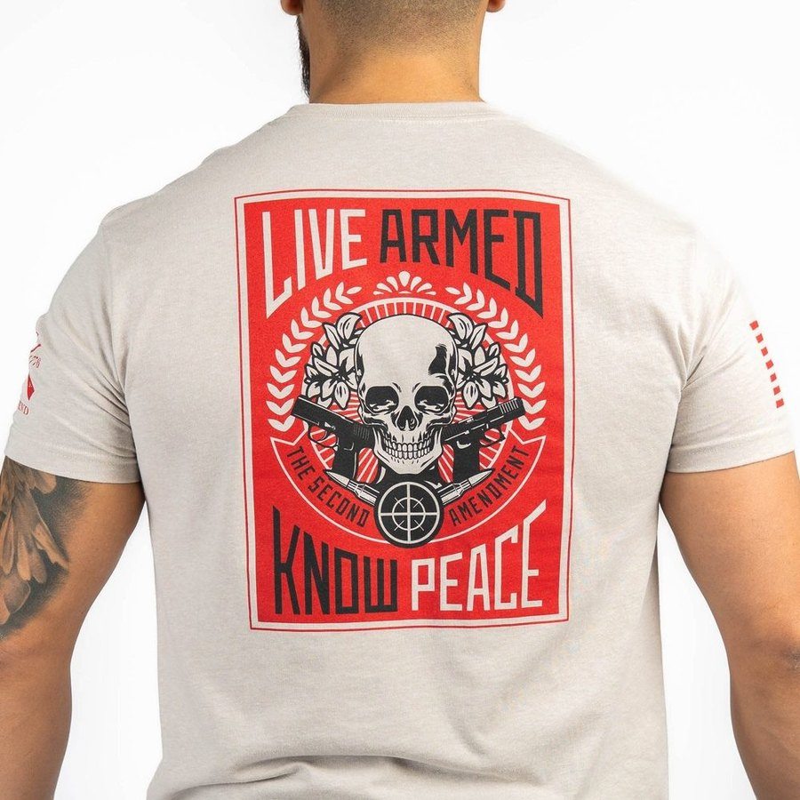 Live Armed T-Shirt - Sand - Image 9