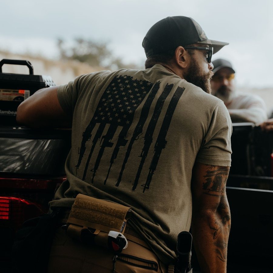 Rifle Flag 2.0 T-Shirt - Military Green - Image 3