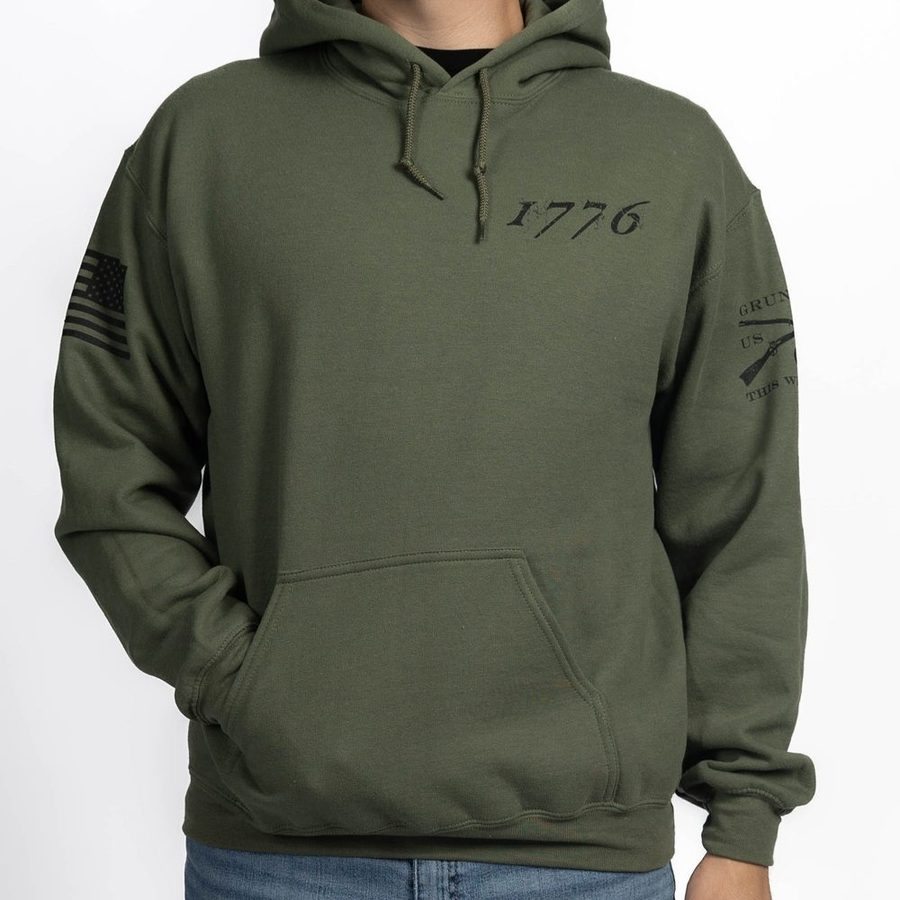 1776 Flag Hoodie - Military Green - Image 8