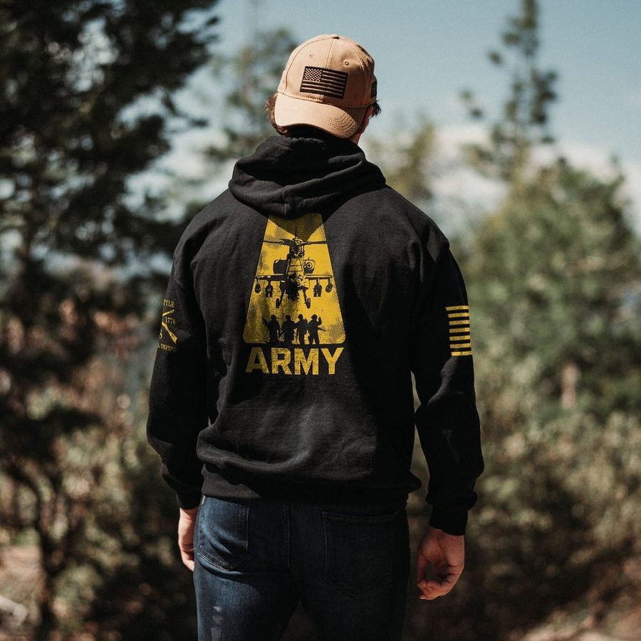 Army A-Team Hoodie - Black - Image 2