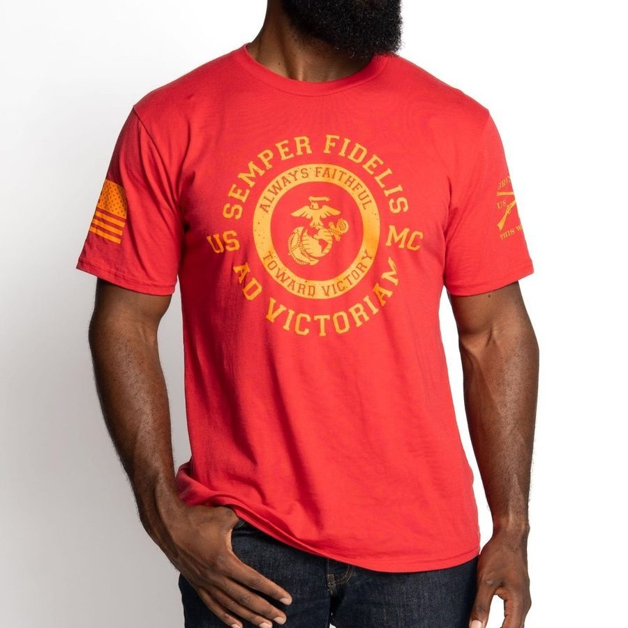 USMC - Toward Victory T-Shirt - Red - Image 5