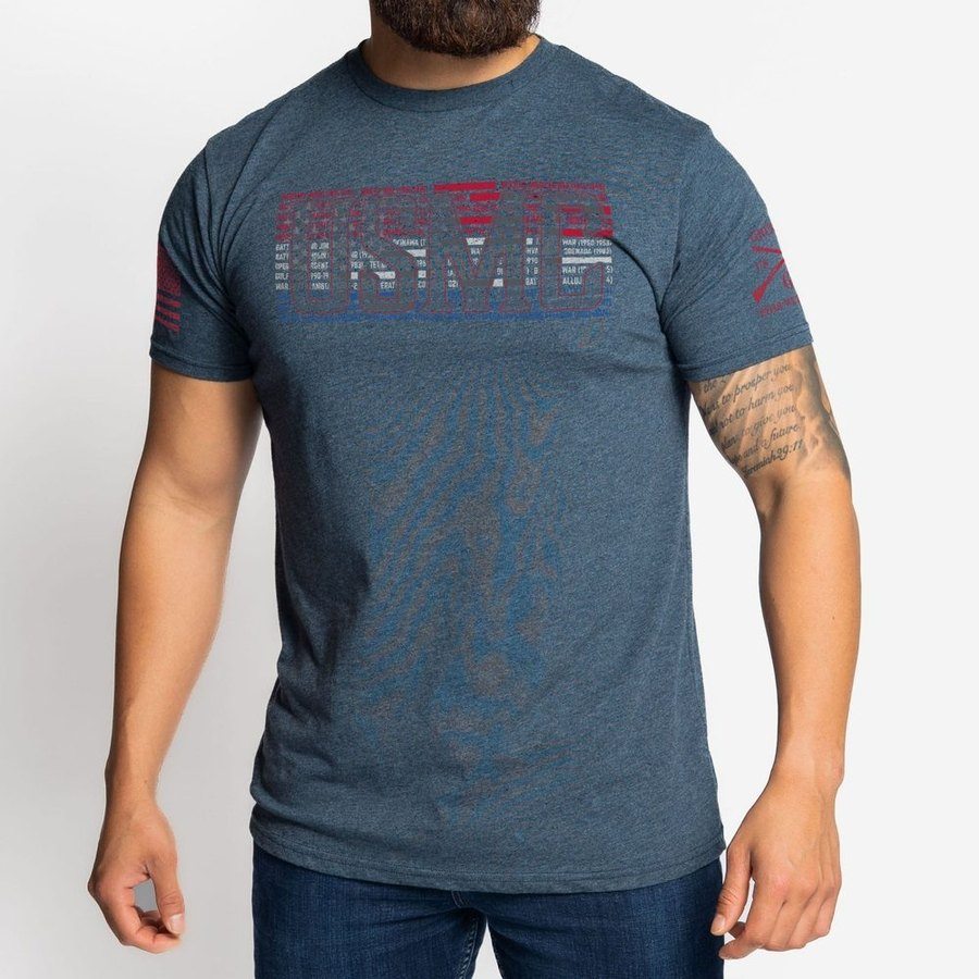 USMC - Through The Ages T-Shirt - Navy - Image 5